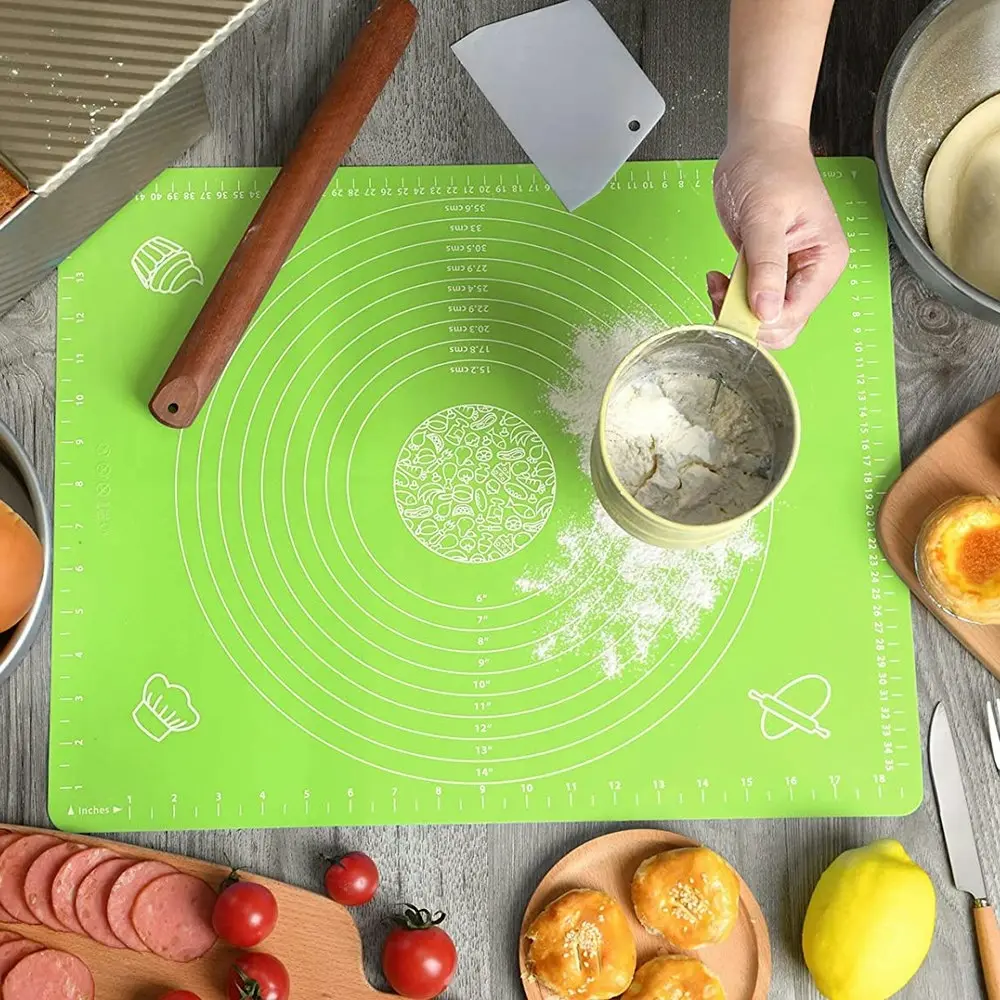 Non-Stick Silicone Baking Mat for Pastry Rolling Dough with Measurements