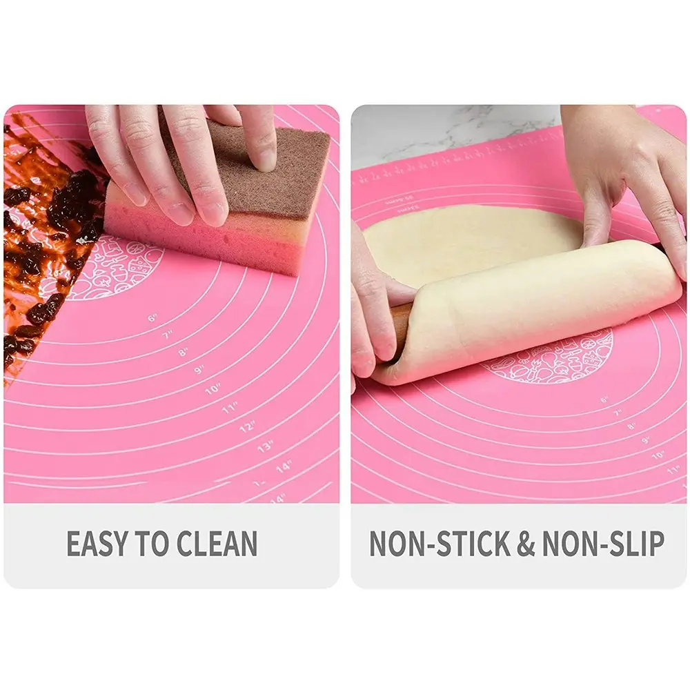 Non-Stick Silicone Baking Mat for Pastry Rolling Dough with Measurements