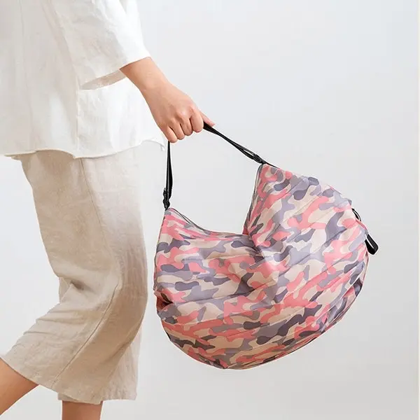 Folding eco-friendly shopping bag large-capacity portable shoulder bag