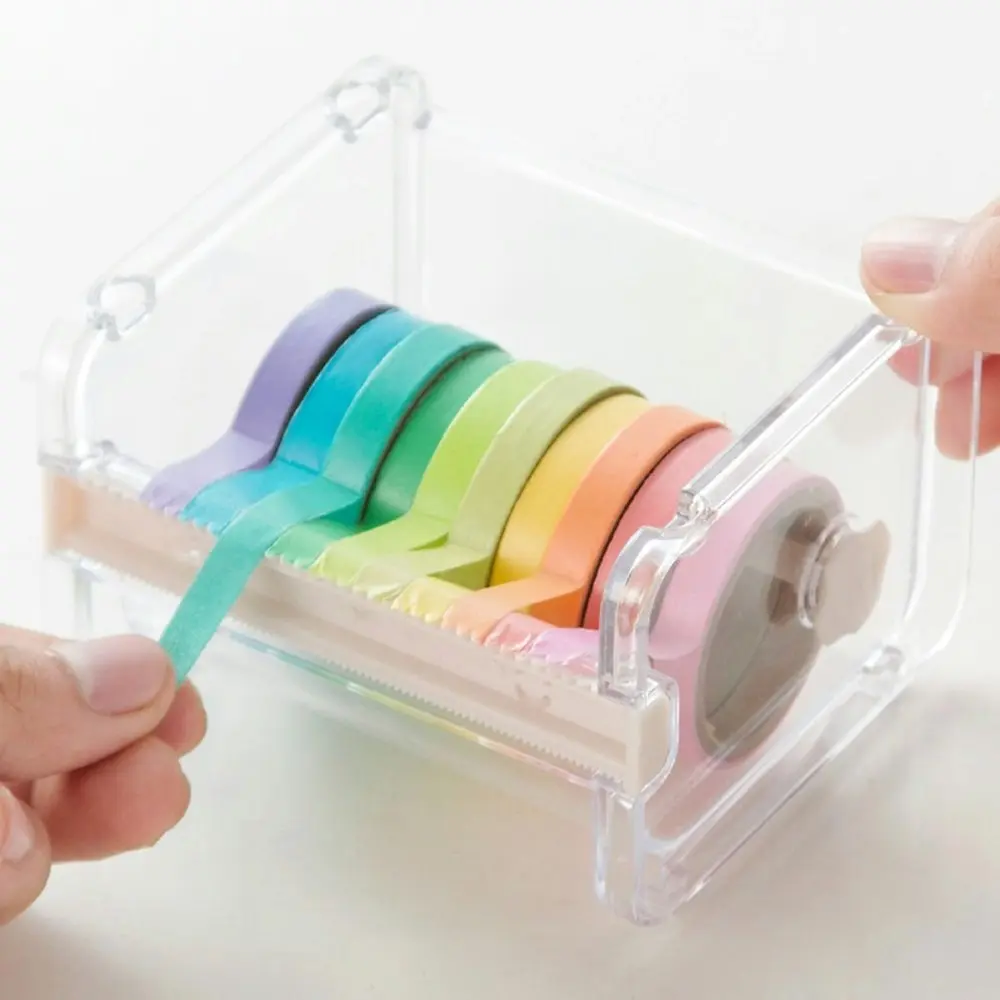 Transparent Desktop Tape Machine Tape Cutting Machine,Mini Tape Storage Box