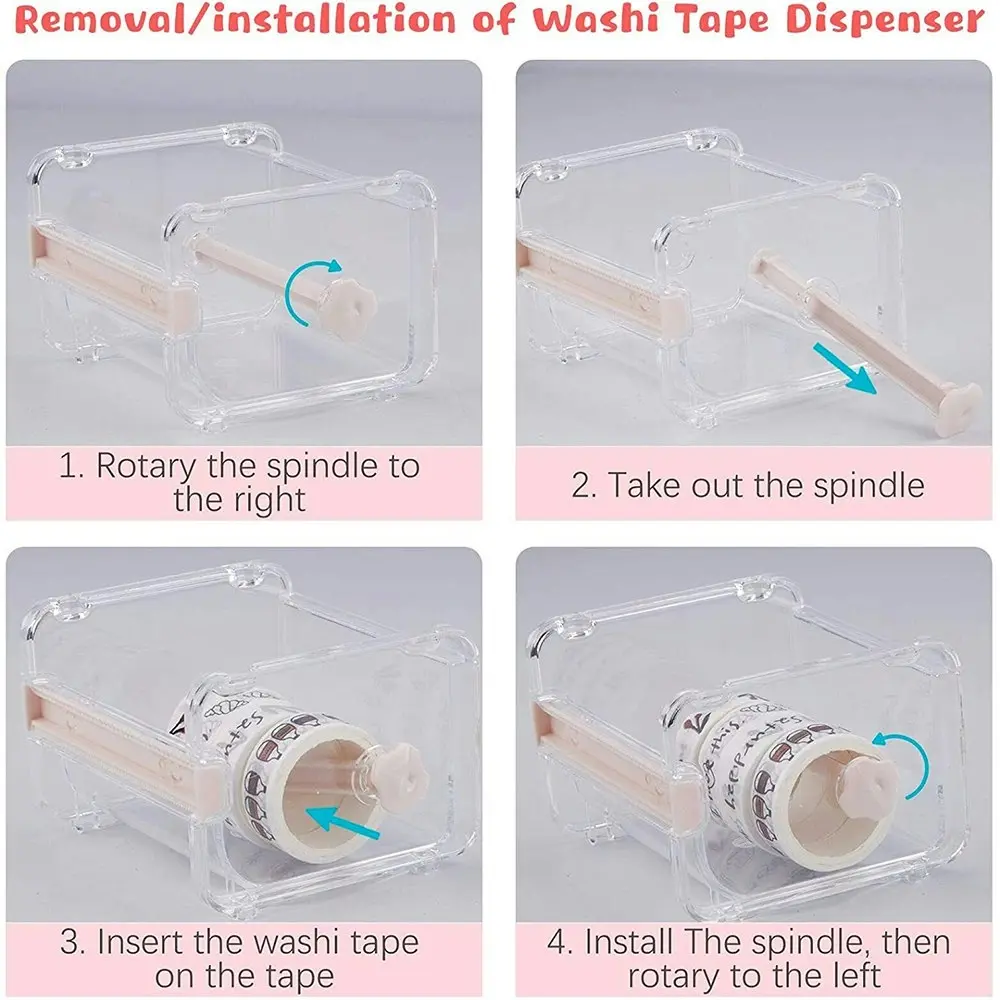 Transparent Desktop Tape Machine Tape Cutting Machine,Mini Tape Storage Box