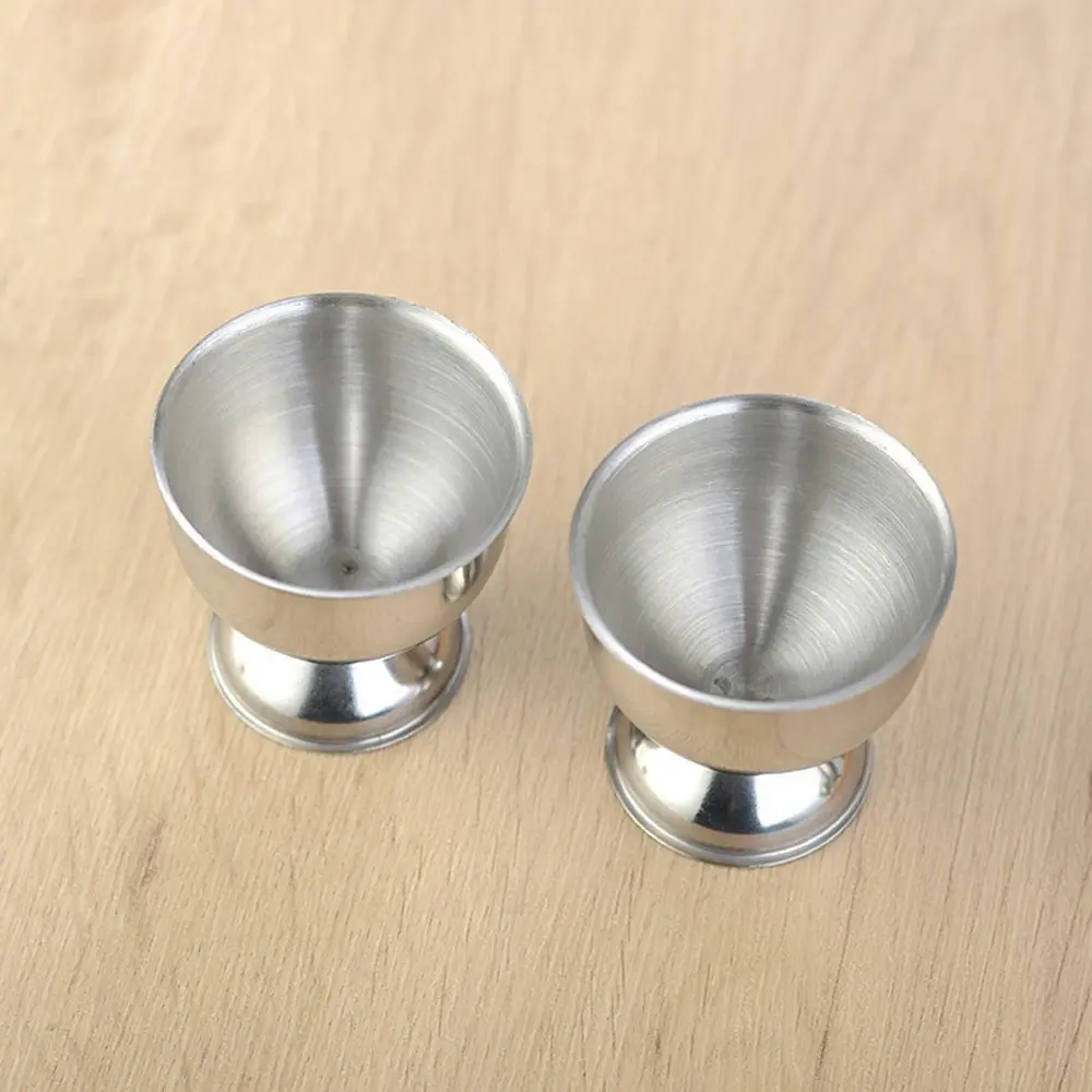 4 Packs Stainless Steel Egg Cup Tray Holder-Sliver