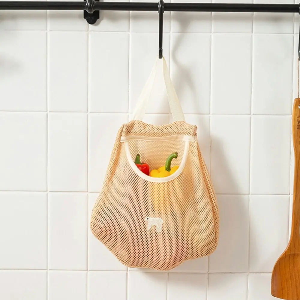 3Pcs Fruit and vegetable storage mesh bag kitchen wall-mounted storage bag