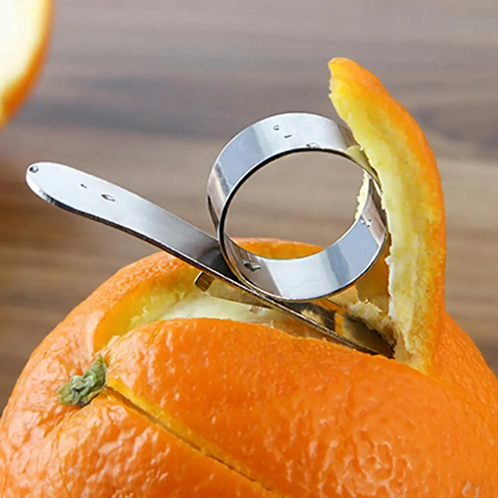 5pcs Stainless steel orange peeler fruit peeler-Sliver