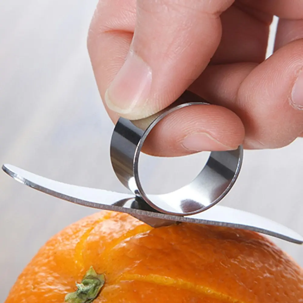 5pcs Stainless steel orange peeler fruit peeler-Sliver