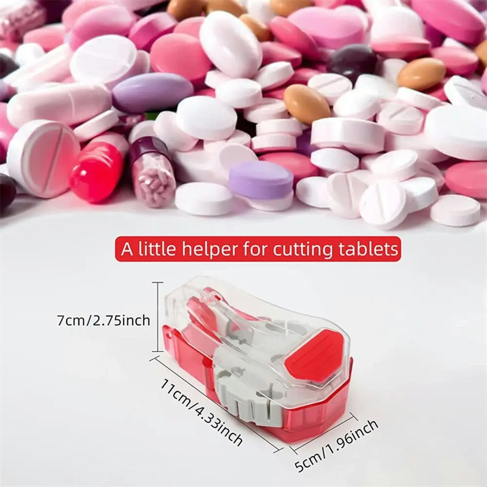 Medicine Cutter Portable Drug Tablet Splitter Pill Divider Box