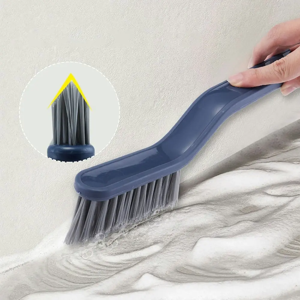 2Pcs 2 in 1 Cleaning Brush Floor Brush Bathroom Gap Bristle Brush