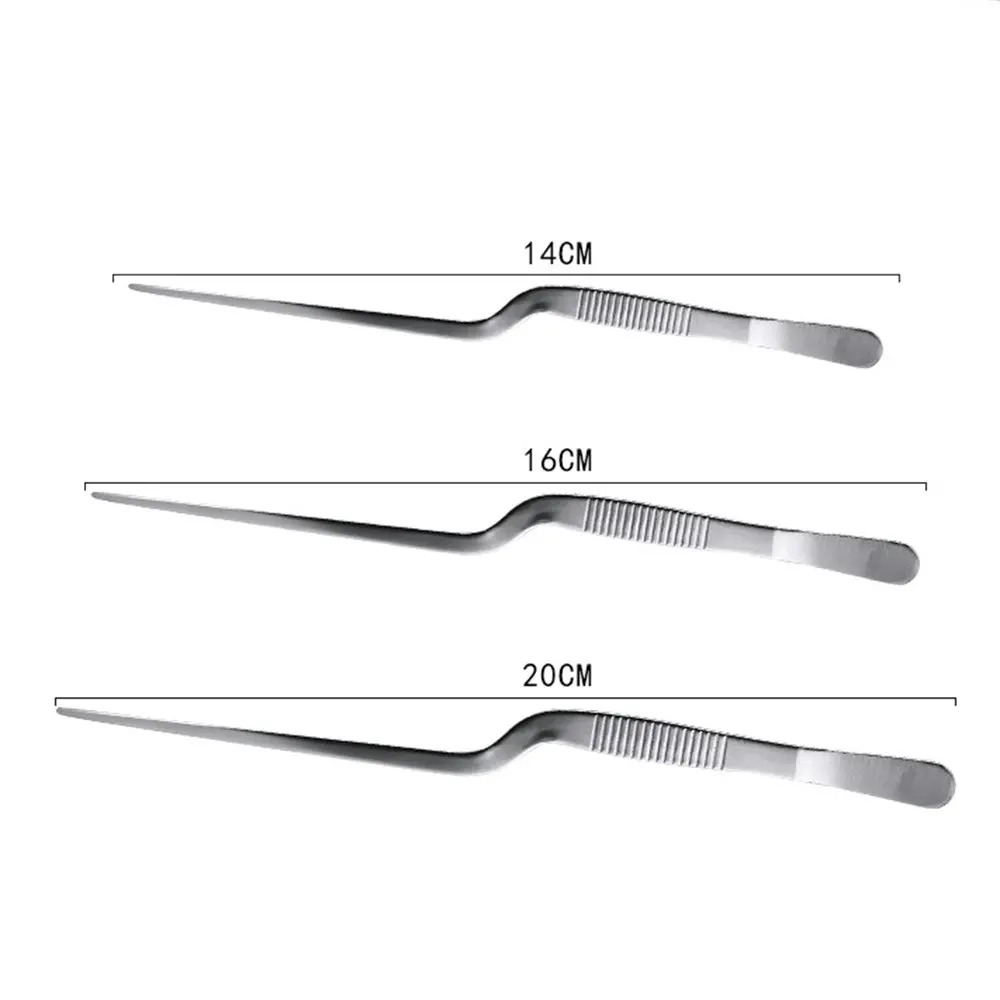 3 Pack Portable 3 Sizes Kitchen Tweezers BBQ Food Tweezers Clip Mini Chief Tongs