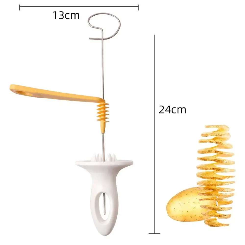 2 Set Spiral Potato Cutter Manual Slicer with 4 Stainless Steel Sticks