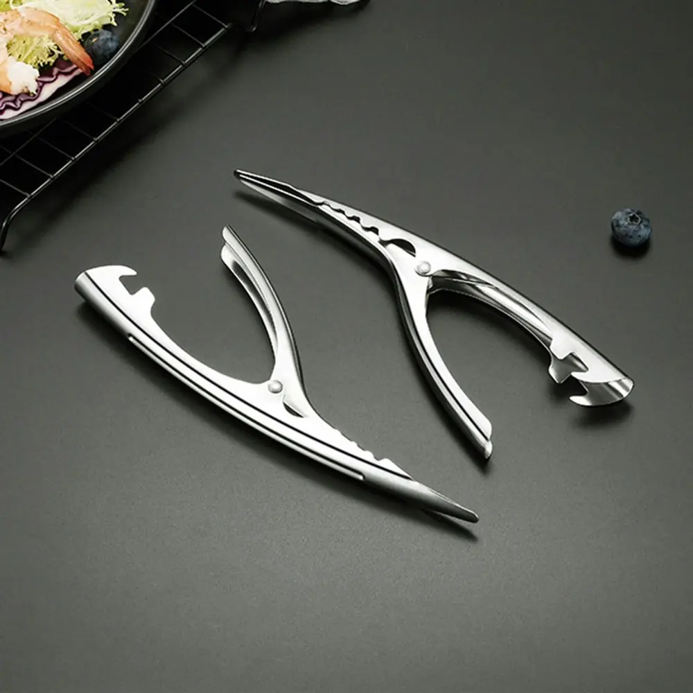 2Pcs Stainless Steel Shrimp Peeler Fishing Knife Lobster Shell Remover