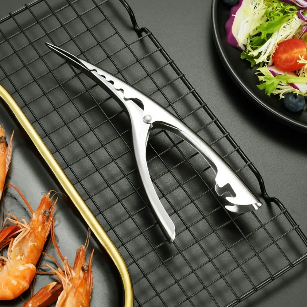 2Pcs Stainless Steel Shrimp Peeler Fishing Knife Lobster Shell Remover