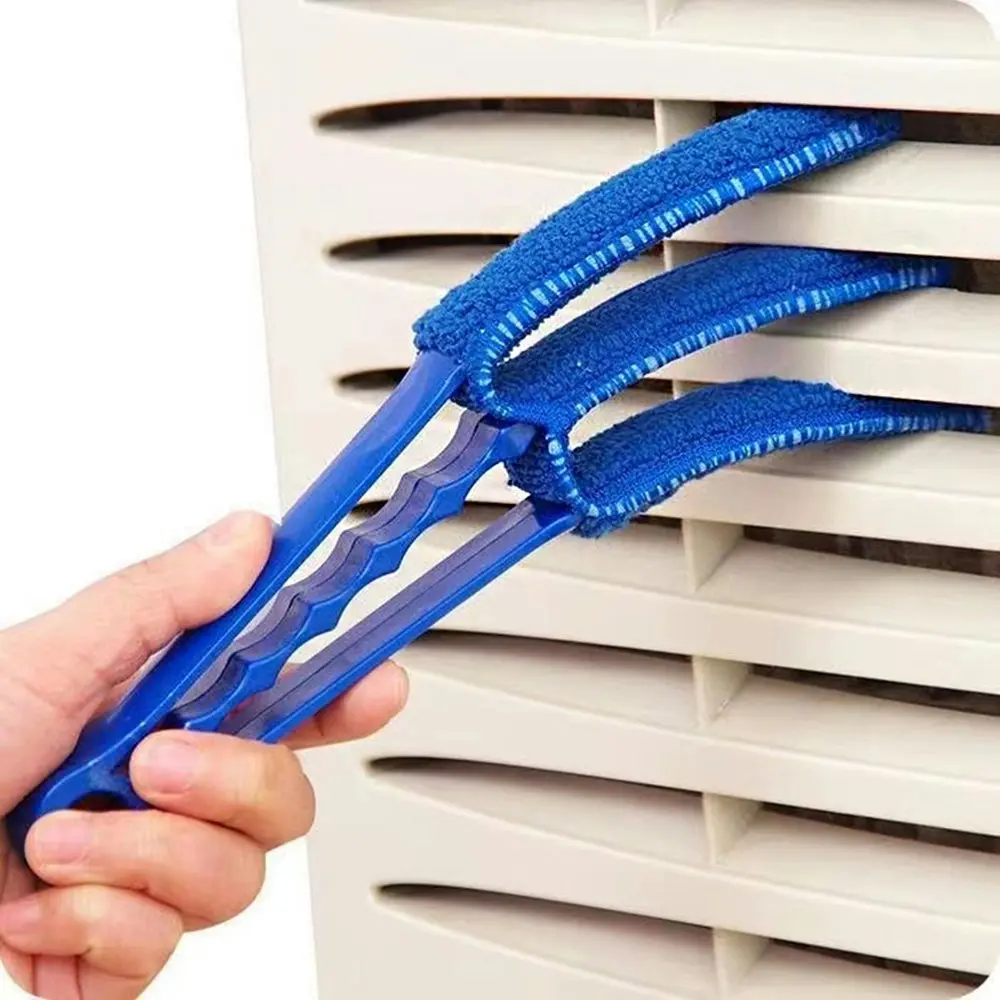 4Pcs Microfiber Car Auto Air Conditioner Cleaning Brush Window Shutter Cleaner