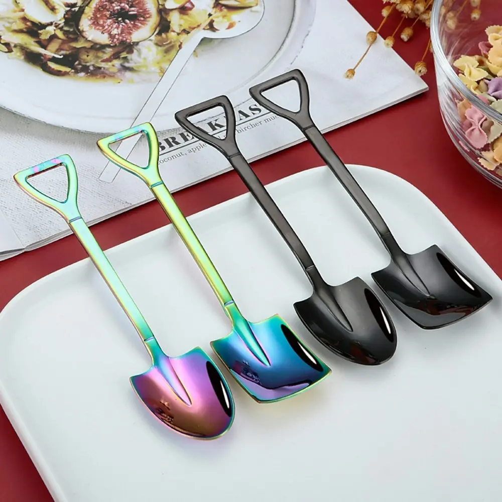 10Pcs Stainless Steel Dessert Spoon Watermelon Ice Cream Spoon