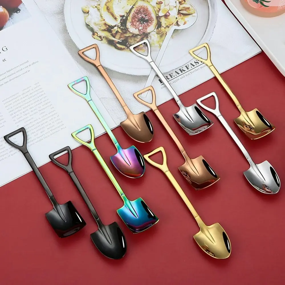 10Pcs Stainless Steel Dessert Spoon Watermelon Ice Cream Spoon