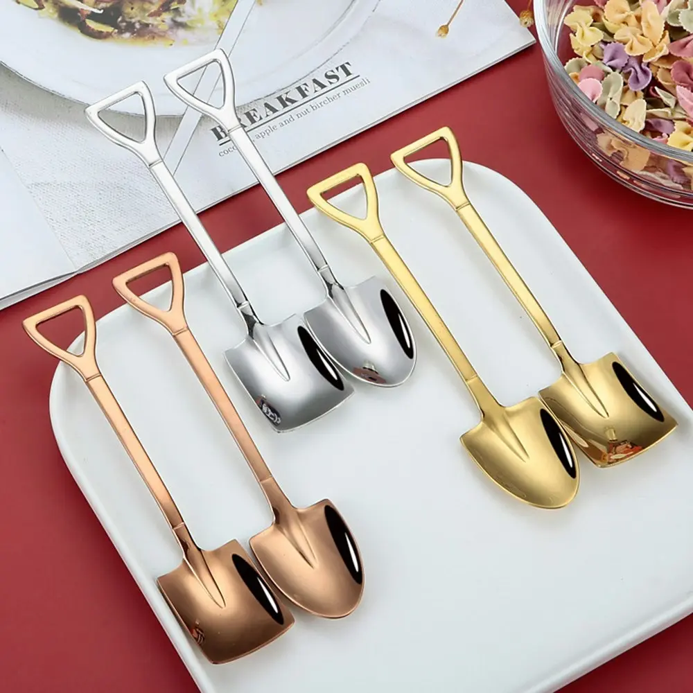 10Pcs Stainless Steel Dessert Spoon Watermelon Ice Cream Spoon