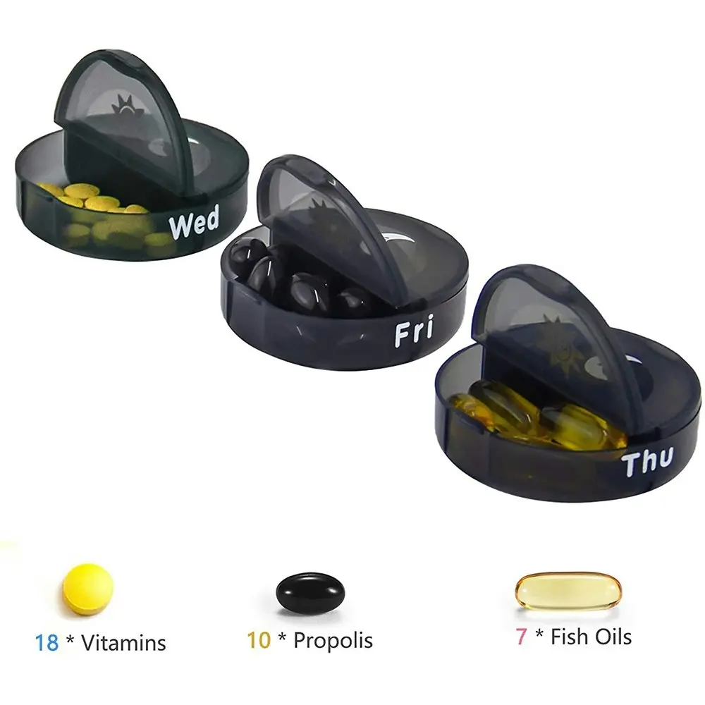 Weekly Pill Box Organizer 2 Times a Day Large Portable Medicine Organizer