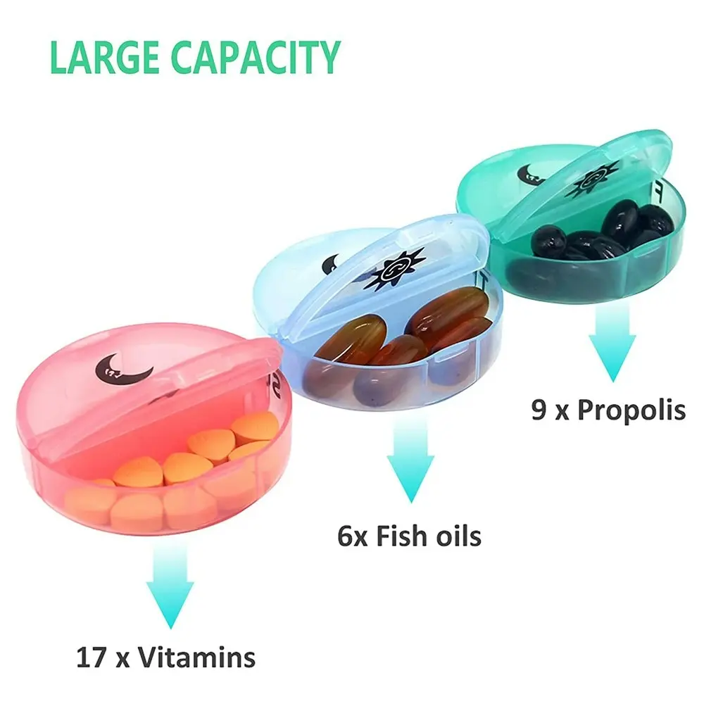 Weekly Pill Box Organizer 2 Times a Day Large Portable Medicine Organizer