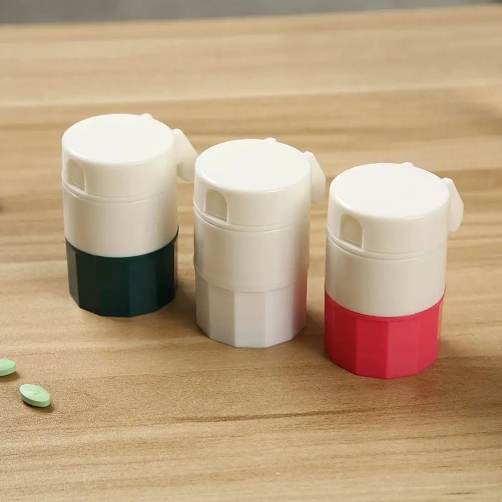 3Pcs Multifunction Portable 4 Layer Powder Pill Cutter Medicine Splitter Box