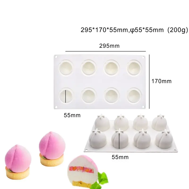 3D Fruit Silicone Mold For Cakes French Dessert Ice Cream Cake Decorating Mold