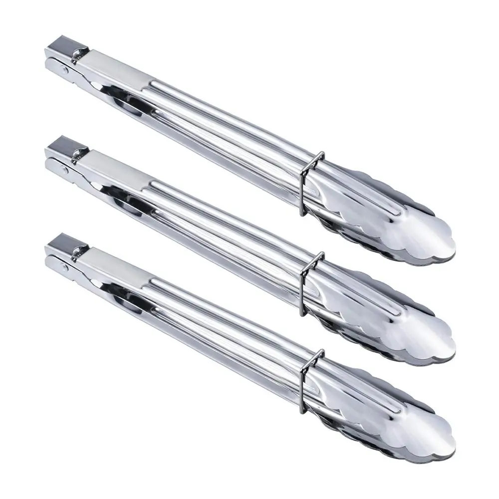 5 Pack Stainless Steel Serving Tongs Grilling Tongs Kitchen Pliers for Barbecue