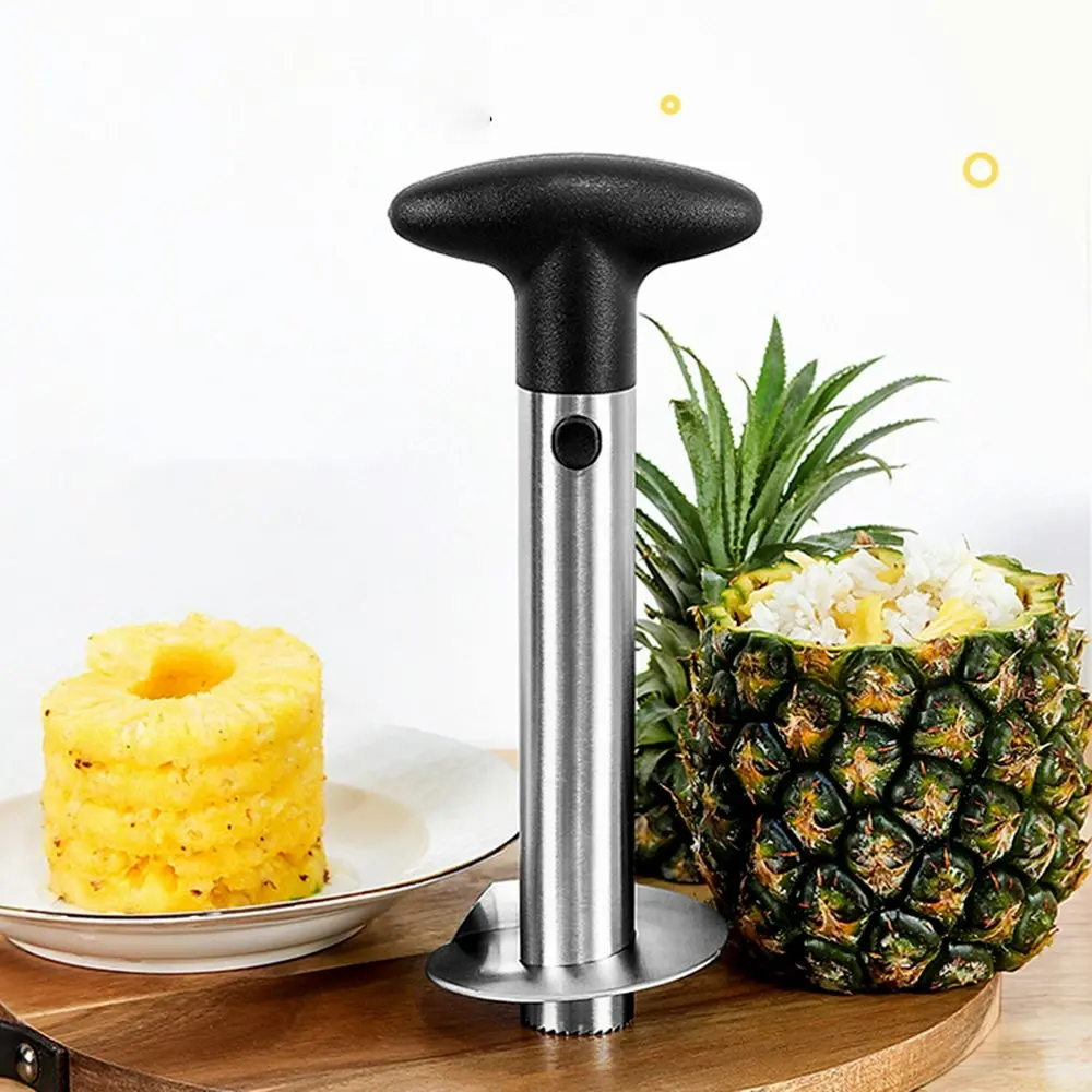 Stainless steel fruit pineapple peeler corer slicer cutter-black