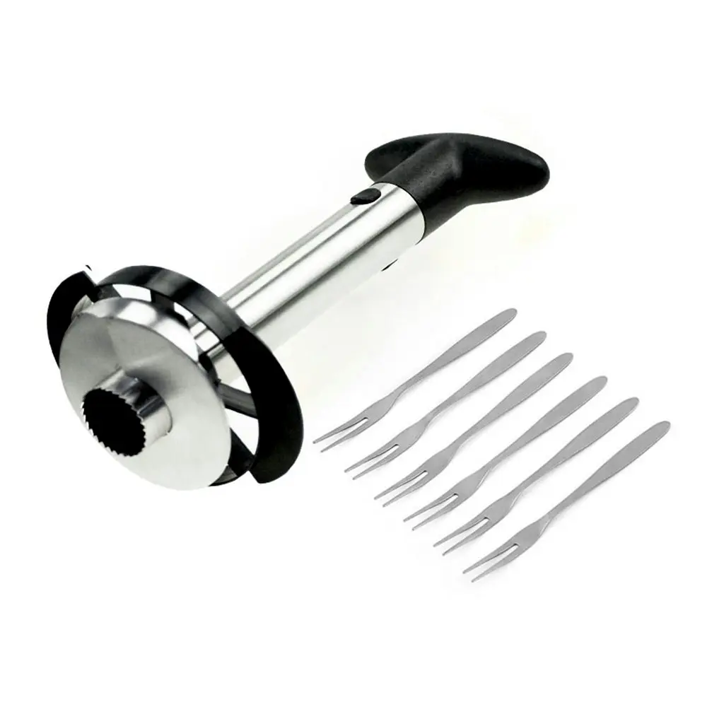 Stainless steel fruit pineapple peeler corer slicer cutter-black