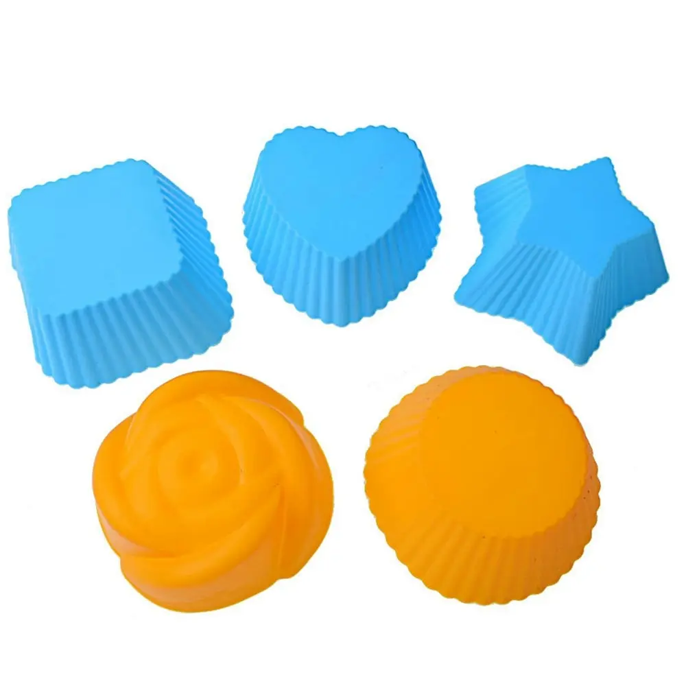 30 Packs Silicone Cupcake Mold,Reusable Non-Stick Silicone Baking Molds