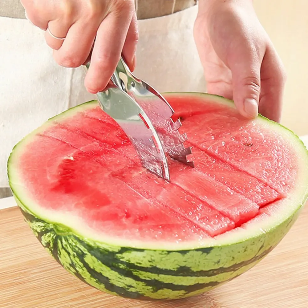 2 pack stainless steel watermelon slicing-silver