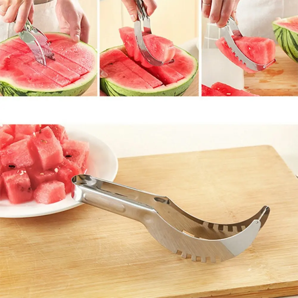 2 pack stainless steel watermelon slicing-silver