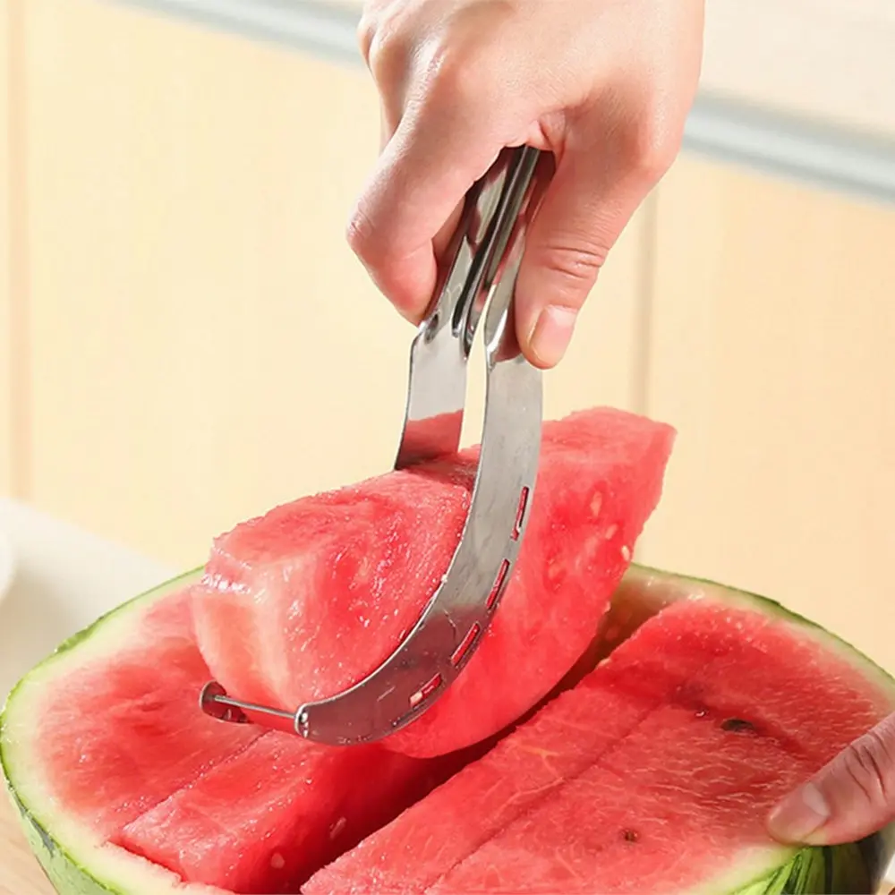 2 pack stainless steel watermelon slicing-silver