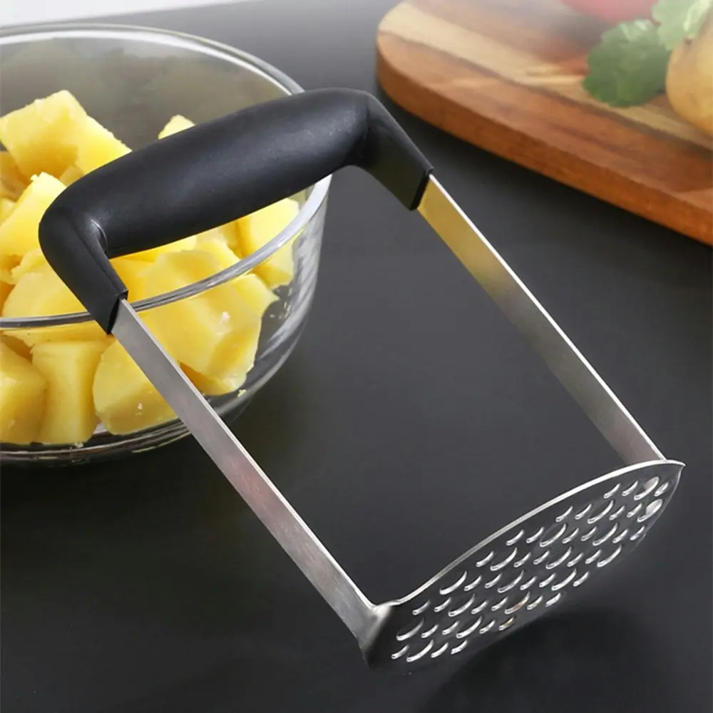 2 Pack Stainless Steel potato masher vegetable and fruit masher-Sliver