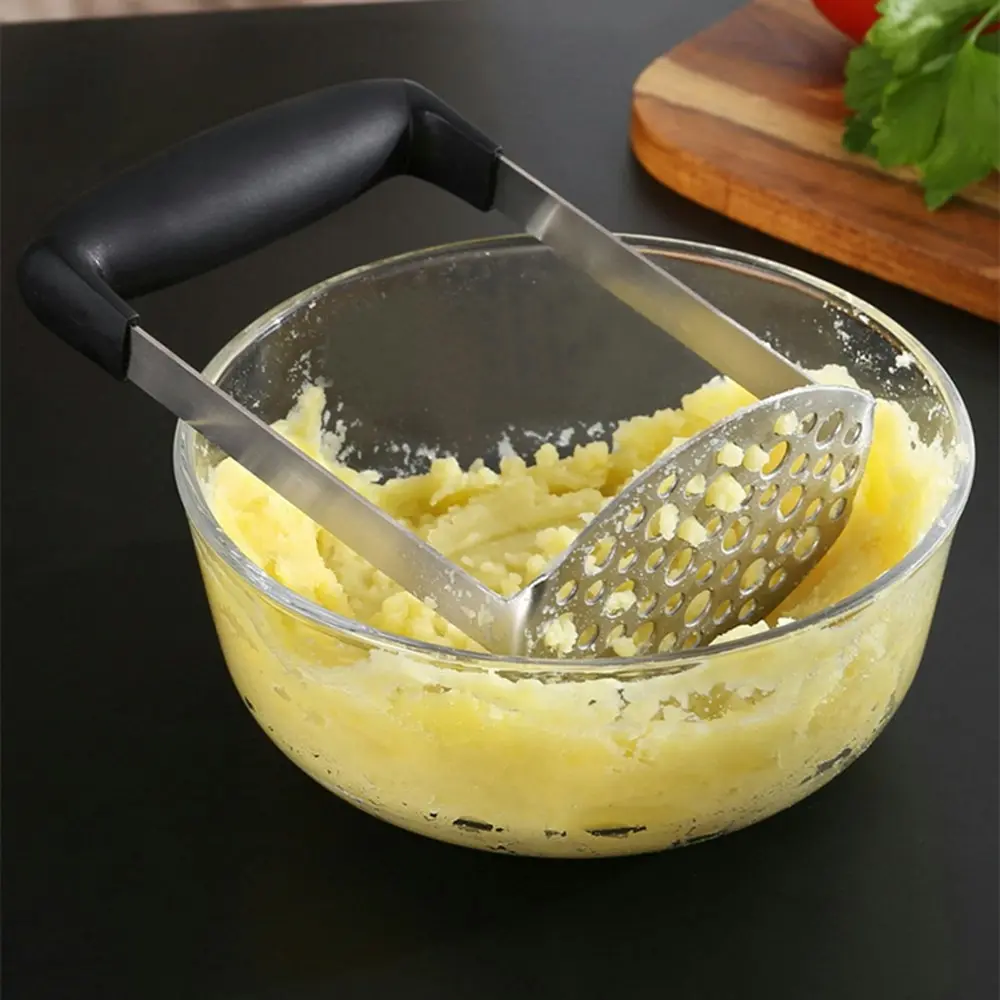 2 Pack Stainless Steel potato masher vegetable and fruit masher-Sliver