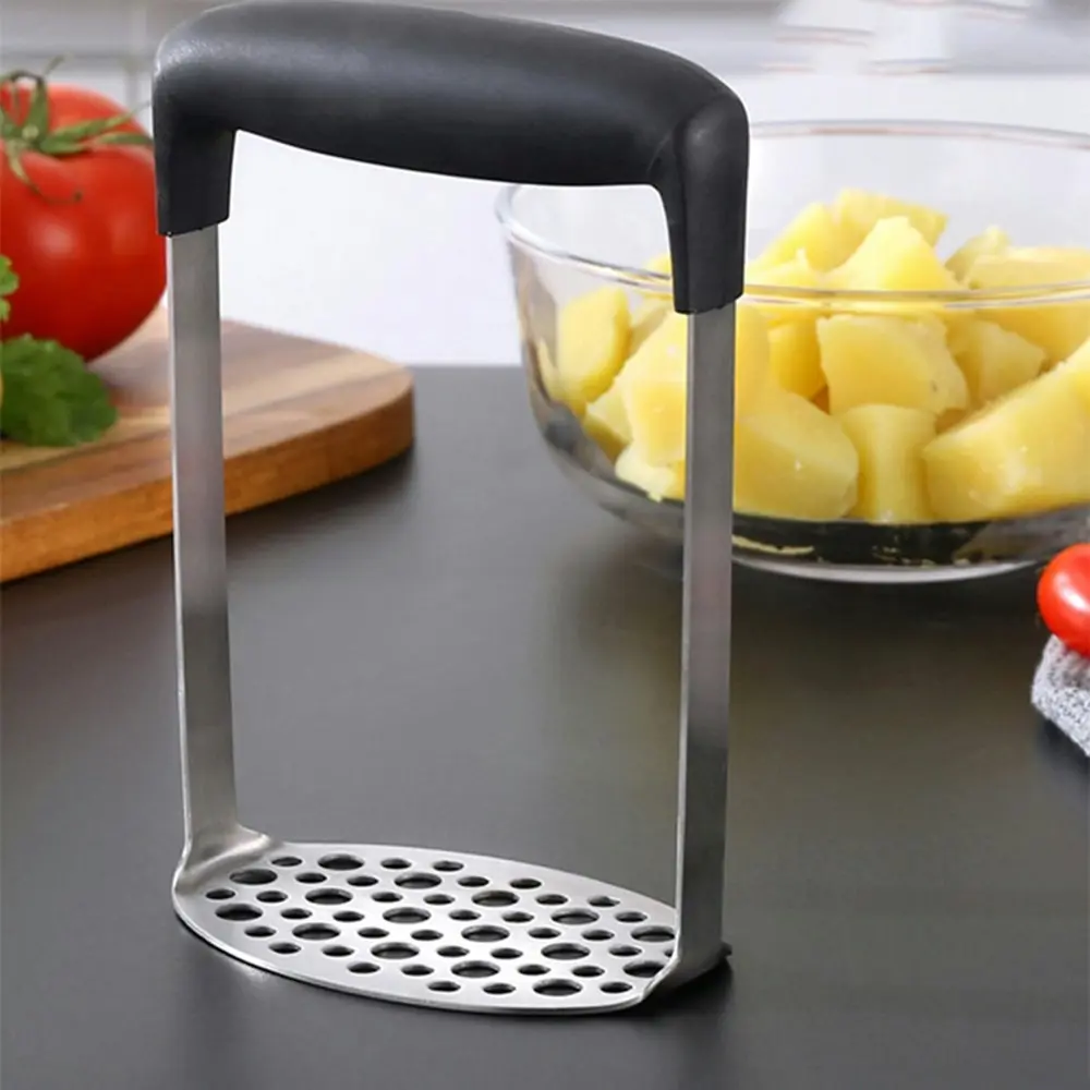 2 Pack Stainless Steel potato masher vegetable and fruit masher-Sliver