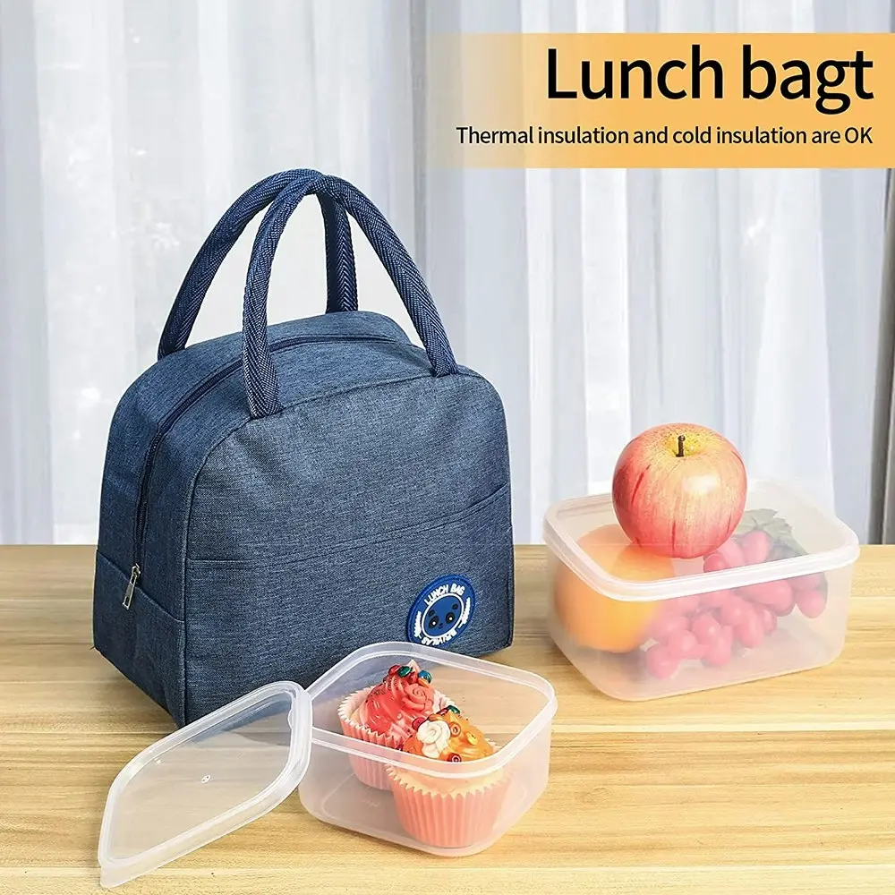 2Pcs Insulated Lunch Bags Lunch Tote Bags Cooler Bags Thermal Bento Bags