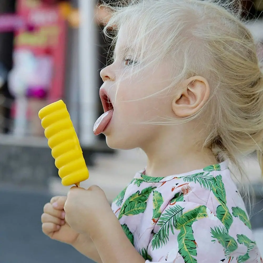 Silicone ice cream mold with 50 Wooden Sticks for DIY Popsicle