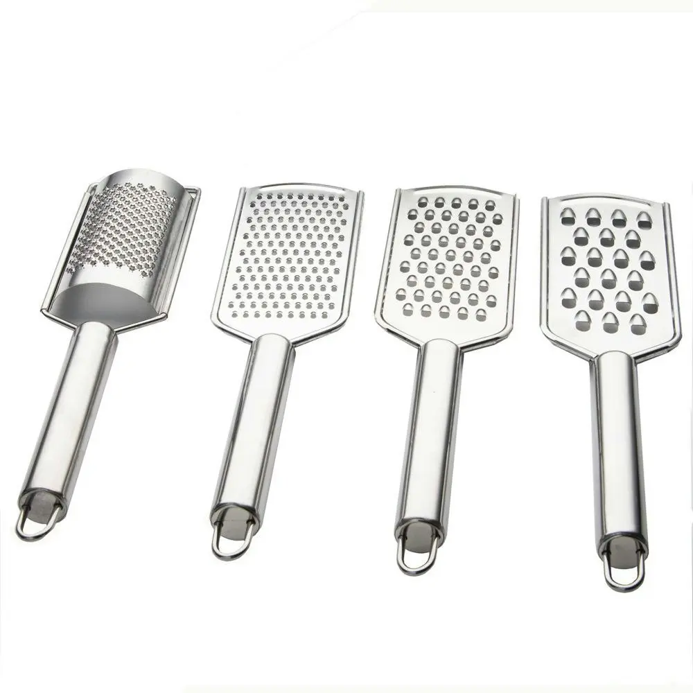 4 pack stainless steel handheld multi-purpose kitchen food graters