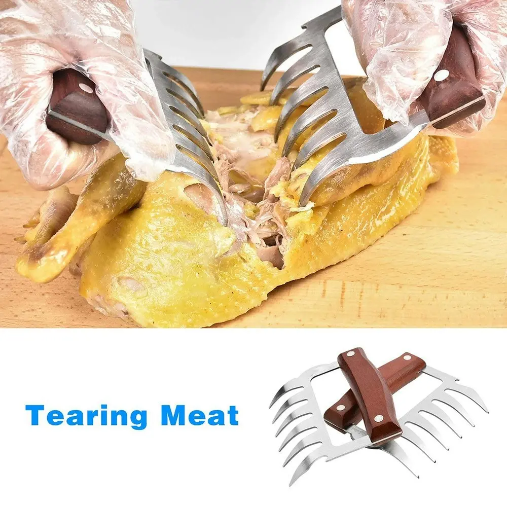 2 Pcs Stainless Steel Multi-Function Meat Shredder