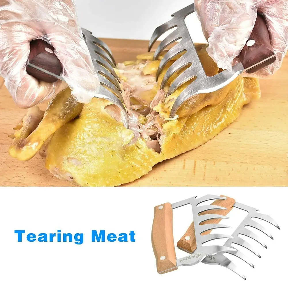 2 Pcs Stainless Steel Multi-Function Meat Shredder