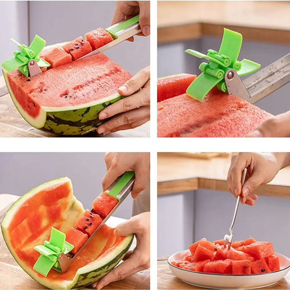 Stainless Steel Windmill Watermelon Slicer Cutter Knife