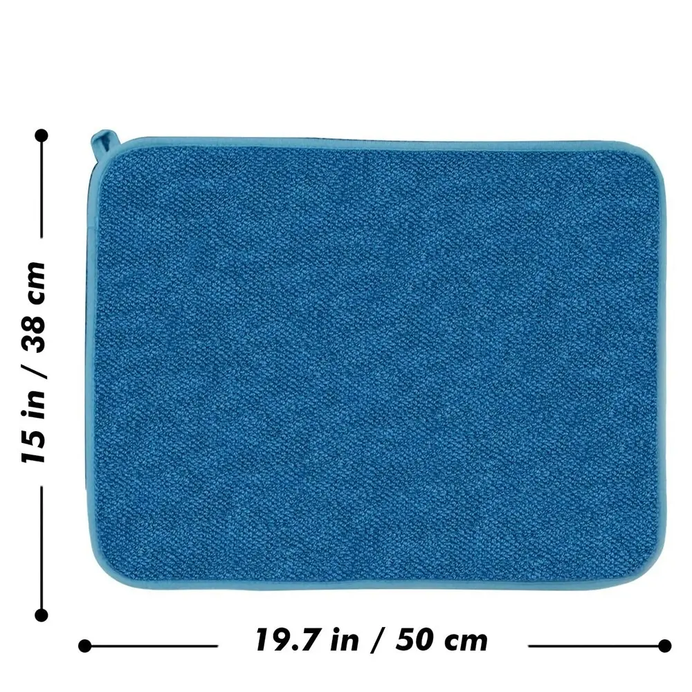 2 Pack Dish Drying Mat Microfiber Dish Drying Pad Absorbent Dishes Drainer Mat