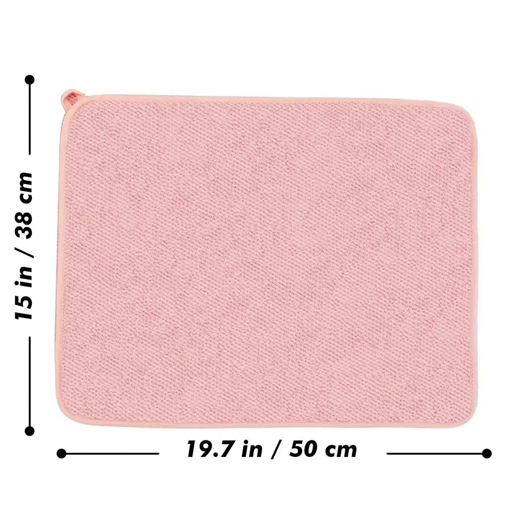 2 Pack Dish Drying Mat Microfiber Dish Drying Pad Absorbent Dishes Drainer Mat