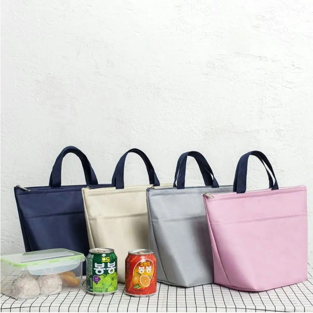 Reusable Lunch Bag Insulated Lunch Box Lunch Tote Handbag With Aluminum Foil