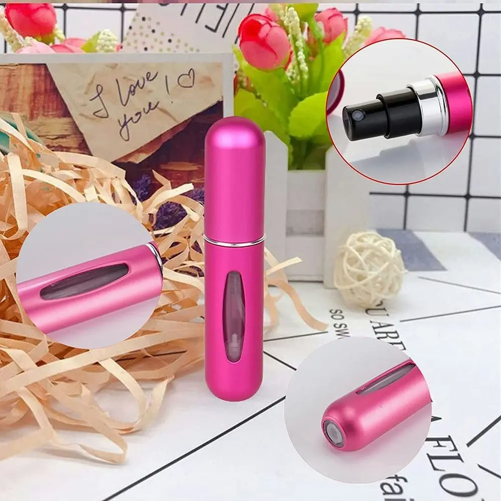 6Pcs 5ml Mini Refillable Perfume Portable Atomizer Bottle Refillable Perfume Spray