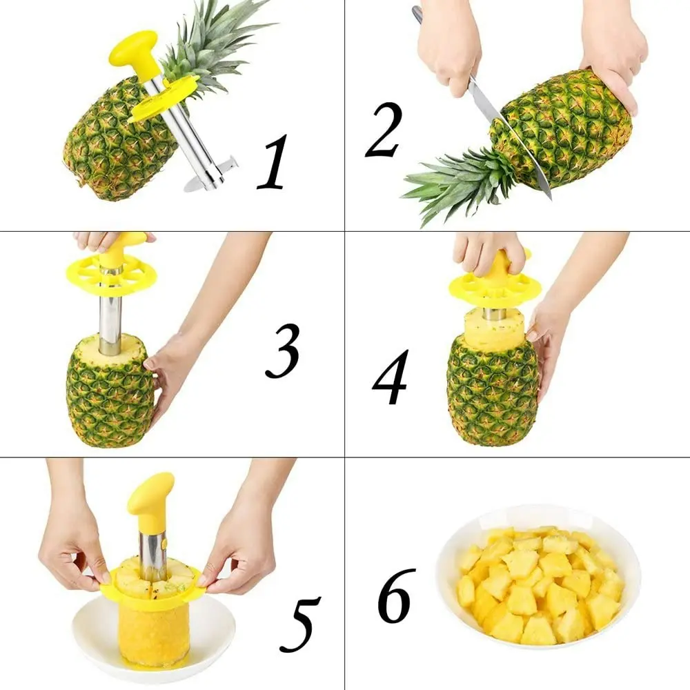 Stainless steel fruit pineapple peeler corer slicer cutter