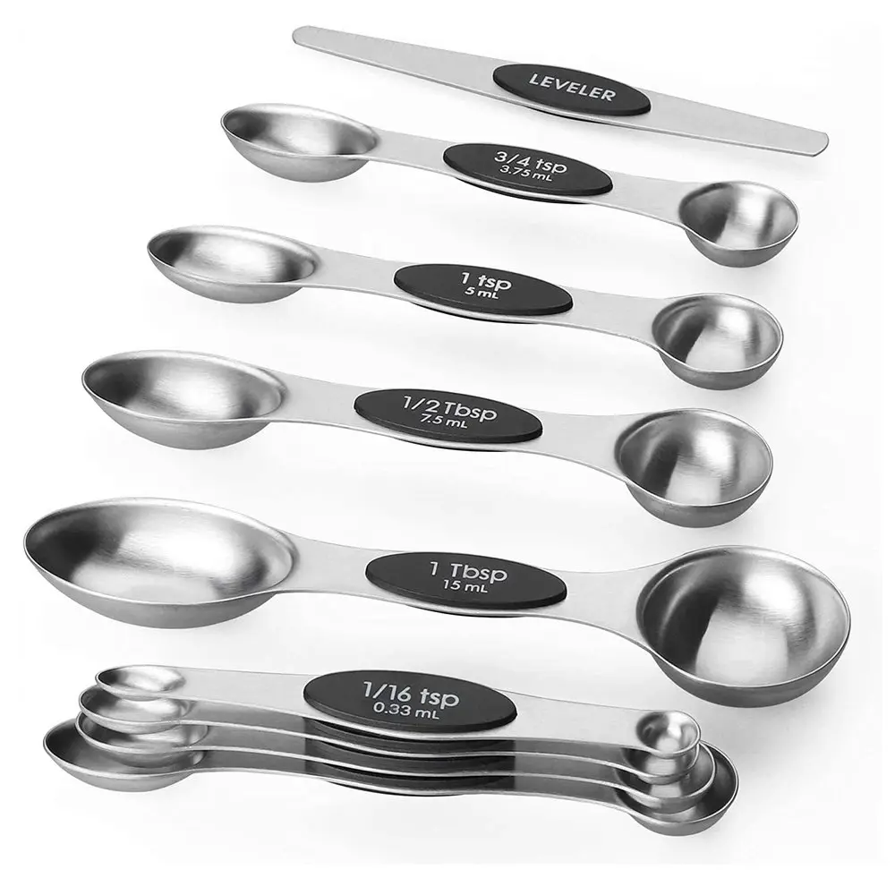 9 pack Magnetic double-headed measuring spoons baking tools stainless steel