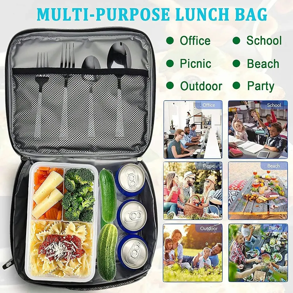 Lunch bag portable cooler bag outdoor picnic lunch box bag