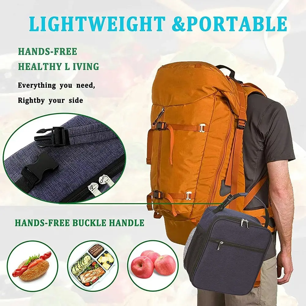 Lunch bag portable cooler bag outdoor picnic lunch box bag