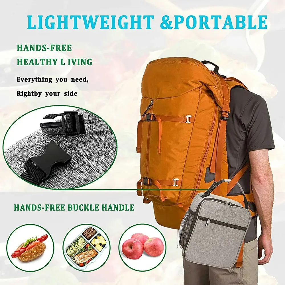 Lunch bag portable cooler bag outdoor picnic lunch box bag