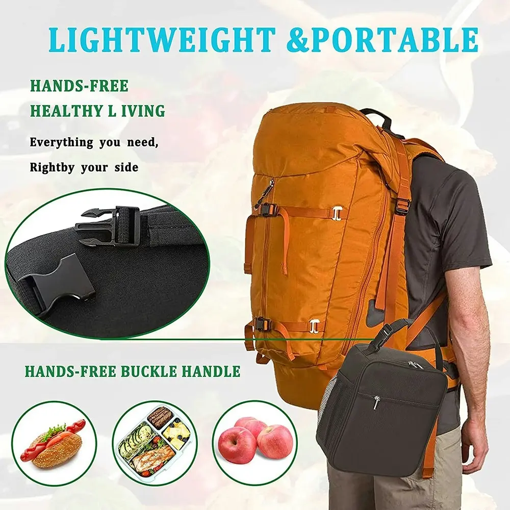 Lunch bag portable cooler bag outdoor picnic lunch box bag