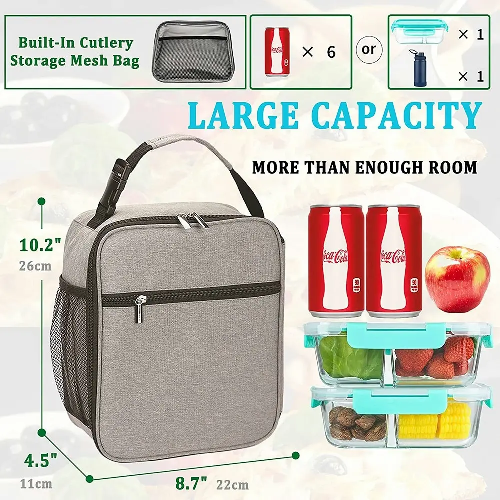 Lunch bag portable cooler bag outdoor picnic lunch box bag